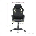 thumbnail image 5 of CorLiving Mad Dog Black and Camo Multi-Color Faux Leather Gaming Chair, 5 of 12
