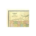 thumbnail image 4 of Historic State Map - Kansas - Cram 1886 - Vintage Wall Art, 4 of 4