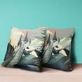 thumbnail image 4 of Amrita Sen Designs CAPL929FSDS-BL-18x18 18 x 18 in. Mountain Peaock Suede Blown & Closed Pillow - Multi Color, 4 of 5