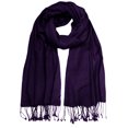 thumbnail image 5 of TZ Promise Women Dark Purple Pashmina Shawl and Wrap Soft Solid Color Scarf with Fringes, 5 of 6