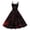 Black, variant on Women's Halloween Print Off Shoulder Sleeveless Vintage Punk A Line Midi Dress with Spaghetti Strap Gothic Party Dress Gray S