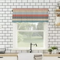 thumbnail image 6 of Boho Valances for Windows Curtain Tribal Striped Vintage Rod Pocket Valance Window Treatments 1 Panel Bohemian Style Pattern Short Curtains for Kitchen Windows Bathroom Bedroom 54 x 18 inch, 6 of 6