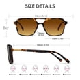 thumbnail image 4 of Aviator Sunglasses for Women Men Fashion Square Womens Sunglasses UV400 Protection Shades(Black/Gradient Gray), 4 of 6