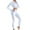 Silver, variant on Timdgard Workout Sets for Women Cropped Zip up Jackets High Waist Leggings Skinny Stretch Yoga Outfits