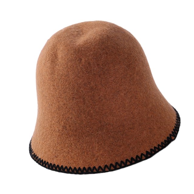 Sombrero de cubo de invierno para mujer, sombrero de punto a la moda, bombín de lana Vintage, sombrero de campana de lana cálido triturable para invierno, sombreros de cubo sólidos para invierno
