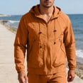 thumbnail image 2 of Rain Jacket Men with Zipper Pocket, Lightweight Quick-Dry Waterproof Raincoat, Mens Hooded Rain Jacket for Outdoor Sports Big and Tall M-4XL Brown, 2 of 9