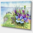 thumbnail image 2 of Spring Violet Flowers on Mountain - Floral Canvas Art Print, 2 of 4