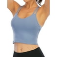thumbnail image 5 of YouLoveIt Women's Sports Bra Stretch Cami Tank Top Padded Wireless Cross Back Yoga Bra Yoga Vest Seamless Short Camisoles Women Tank Top Cami Sport Yoga Bras, 5 of 8