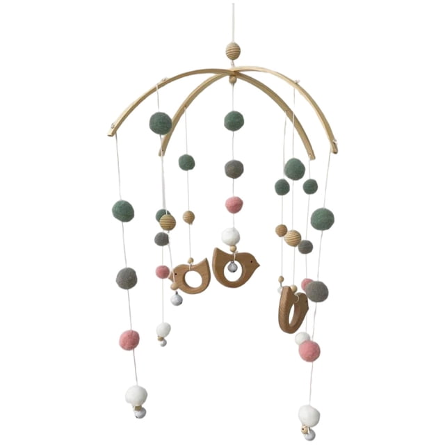 Campana de cuna móvil de guardería Campana de cuna de bebé móvil Campana de campana de para habitación de Aves perfke Cuna Cama Móvil Viento