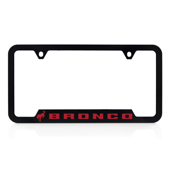 Ford Bronco UV Printed Plastic License Plate Frame - Red
