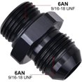 thumbnail image 2 of GFDYREE Adaptateur de Raccord Torique Mâle 6AN Flare vers AN6 ORB 4 Pcs, 2 of 5