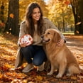 thumbnail image 7 of Aoznliie Dog Bowls, Fall Maple Leaf Harvest Collapsible Oxford Cloth Bowl for Travel, 6x6x4 inch Portable Dog Water Bowl for Hiking, Orange, 7 of 7