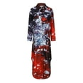 thumbnail image 3 of oyyniis Womens Long Sleeve Button Down Shirt Dresses Females Clothes With Pocket Casual Loose Lapel Collar Split Maxi Blouse Dress M, 3 of 5
