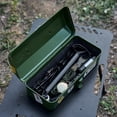 thumbnail image 3 of Vjnyvs Metal Tool Box, Multifunction Iron Toolbox, Portable Tool Box with Stickers Repair Tool Storage Box Container with Metal Latch for Tool Storage, 3 of 7