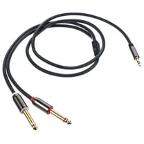FRCOLOR  1/4 to 3.5mm Adapter 1/8 Audio Cable Stereo Home Splitter Black