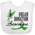 thumbnail image 3 of Inktastic Organ Donation Awareness- Butterfly Green Ribbon Boys or Girls Baby Bib, 3 of 4