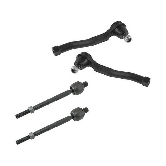 Front Tie Rod End Set 4 Piece - Compatible with 2004 - 2011 Chevy Aveo 2005 2006 2007 2008 2009 2010