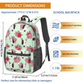 thumbnail image 3 of Bull Terrier and Rose Green Pattern 17" School Backpacks for Teens,Waterproof Oxford Fabric,S-Shape Padded Straps for School,Travel,Hiking,Camping, 3 of 6