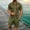 Army Green, variant on EliteGoogv Mens Outfit Set Casual Button Down Shirt And Shorts Two Piece Suit For Men Summer Beach Vacation Matching Set Army Green XL