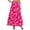 #189-Hot Pink, variant on Women's Palazzo Pants Boho Floral Wide Leg Trousers Summer Beach High Waisted Flowy Pants with Pockets