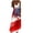 D Multicolor, variant on Dresses Sleeveless Sundresses Ladies' Independence Day Fashion Printed Neck Round Neck Dress Multicolor Xxl