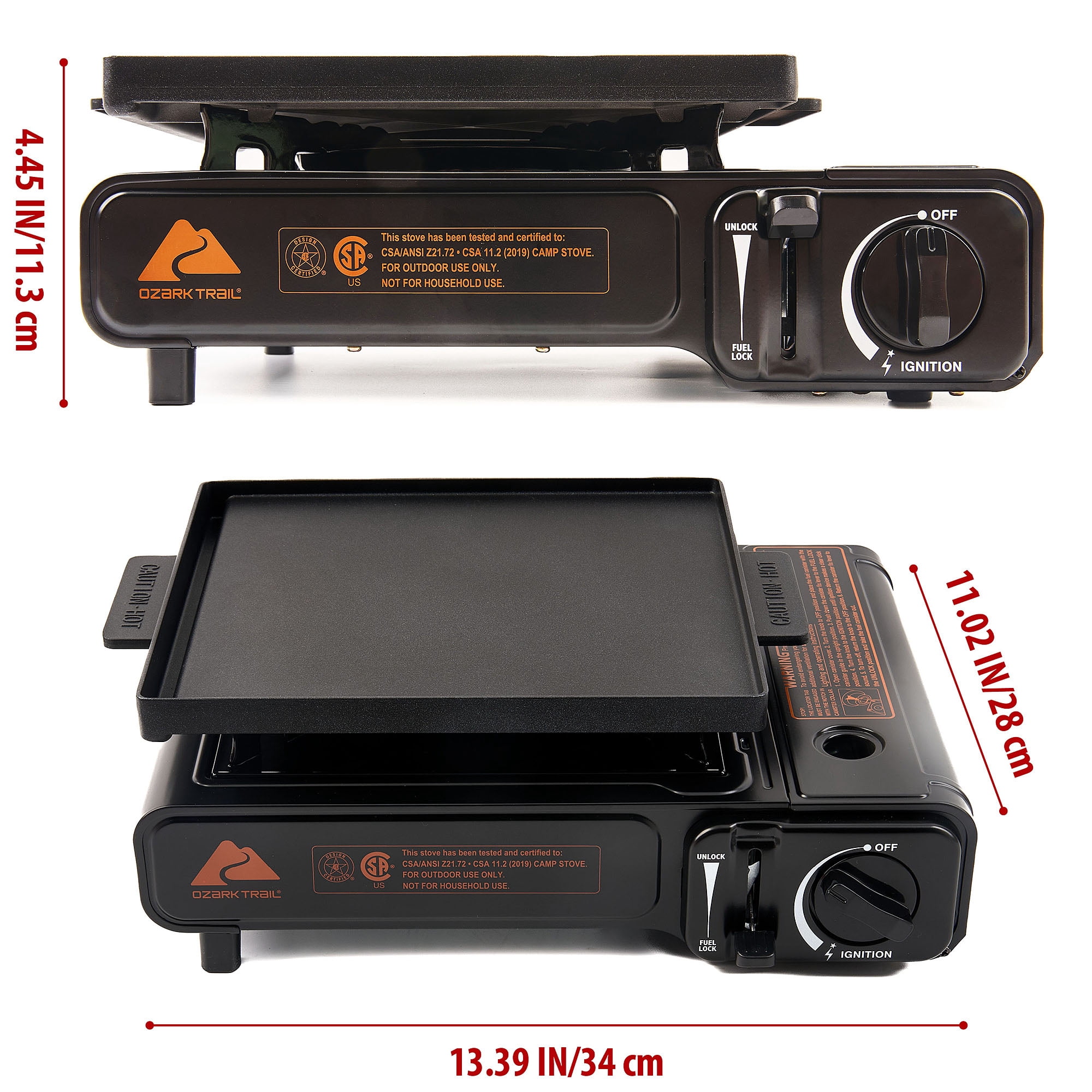 Ozark Trail 83.1 sq in 2-in-1 Butane Outdoor Griddle