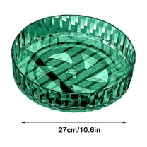 Rotating Seasoning Rack Acrylic, Rotates 360 Degrees, Easily Organize Your Fridge, Cabinet or Counter - Carousel Storage for Food, Spices （Green）