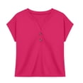 thumbnail image 6 of Mifsaly Girls 2 Piece Lounge Set Short Sleeve Button Down Henley Tops and Drawstring Shorts Outfits with Pockets Kids Summer Casual Solid Color Activewear Sweatsuit, 6 of 9