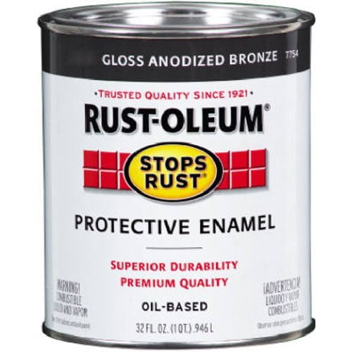 qt Rust-Oleum 7754502 Anodized Bronze Stops Rust Protective Enamel