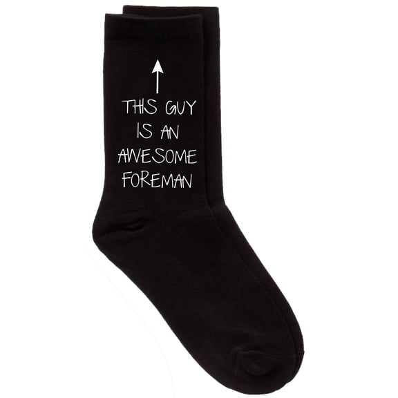 This Guy Is An Awesome Foreman Mens Black Socks Present Gift Fathers Day Dad Birthday Christmas Present
