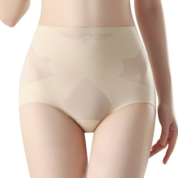 Womens Clearance Sale Women Underwear High Waist Under Wear for Women Briefs Women Womens Underwear High Cut(Beige)