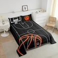 thumbnail image 3 of Erosebridal Basketball Court Print Queen Size Comforter Set,Ball Sports Games Themed Down Adults Bedroom Decor,Orange Basketball and Hoop Ultra Soft Microfiber Inner Fill, 3 of 6