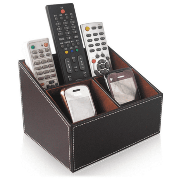 KINGFOM Remote Control Holder, Leather Remote Holder Remote Caddy