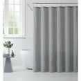thumbnail image 5 of Saro Lifestyle Solid Color Shower Curtain With Stitched Line Design Aqua, 5 of 5