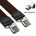thumbnail image 3 of Buyless Fashion Heavy Duty Suspenders for Men - 48" Adjustable Straps 1 1/2" - X Back with Strong Clips - 5144-Brown, 3 of 8