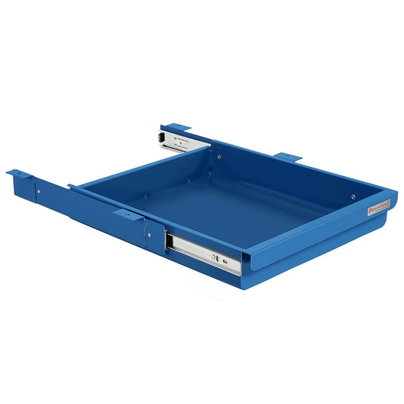 Steel Drawer 2" High with Full Ball Bearing Suspension - 2"High x 14.5" Wide x 17" Length - Blue