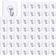 thumbnail image 1 of 50pcs Transparent Adhesive Hooks, Large Transparent Adhesive Hooks For Hanging, Waterproof Oilproof And Rustproof Wall Hooks, 1 of 5