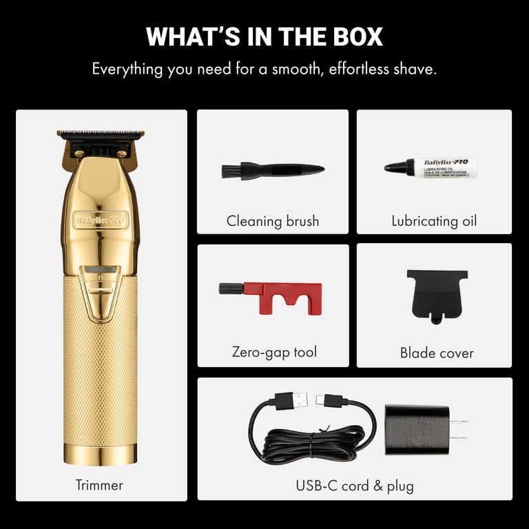 Free Shipping! BaBylissPRO GoldFX Plus All-Metal Lithium Outlining
