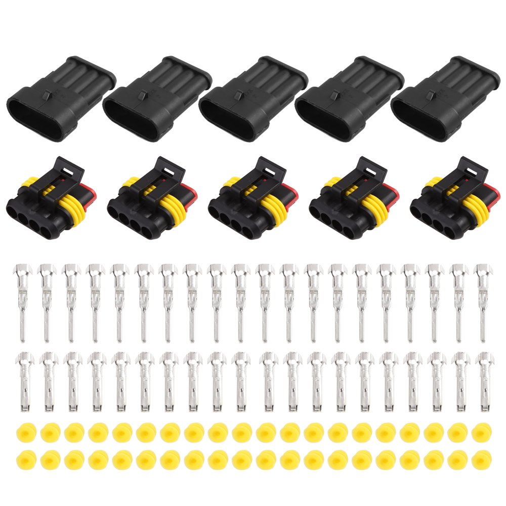 4 Pins Way Car Waterproof Electrical Connector Automotive Terminal