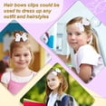 thumbnail image 4 of 20Pcs 4" Hair Bows,Grosgrain Ribbon Solid Color Hair Bow with Alligator Clips,Hand-made Toddler White Bows Hair Accessories for Girls Kids Children Little Teen (White), 4 of 6