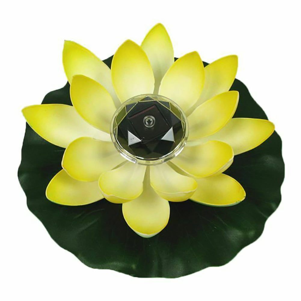 Outdoor Floating Lotus Light Pool Garden Water Flower LED Lights R5I0 
