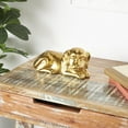 thumbnail image 2 of 10" x 5" Gold Ceramic Laying Dog Sculpture with Matte Finish, by DecMode, 2 of 11