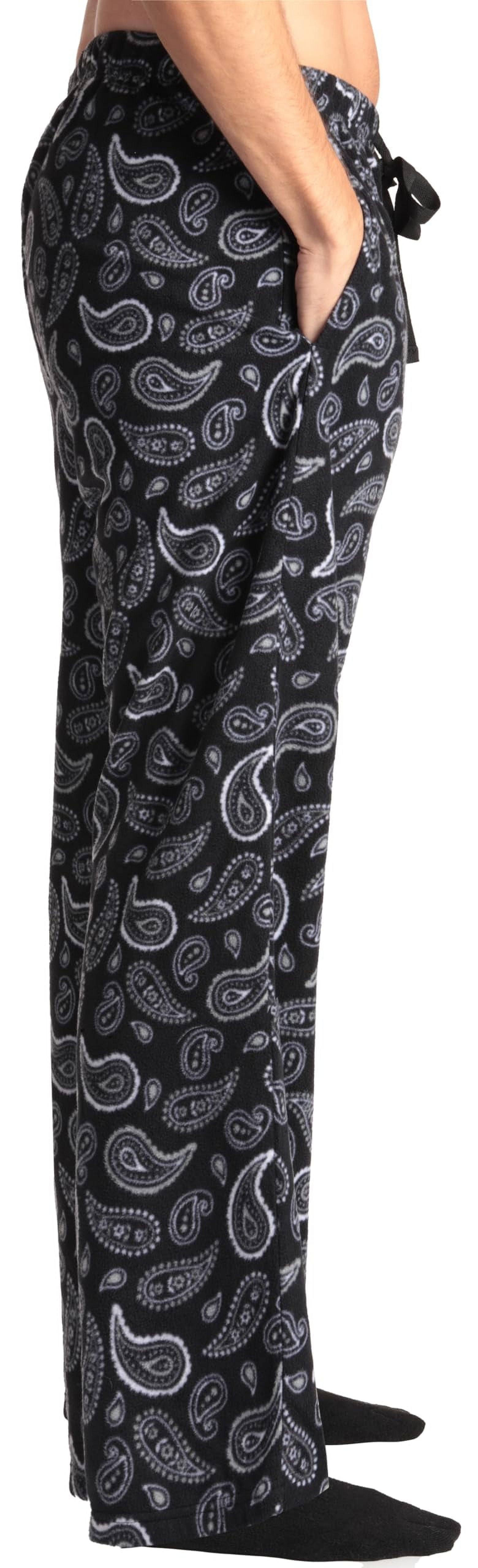 followme Men's Microfleece Pajamas - Paisley Bandana Print