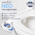 thumbnail image 2 of LUXE Bidet NEO 120 - Self-Cleaning Nozzle, Non-Electric Bidet Attachment, Rear Wash (Blue), 2 of 10