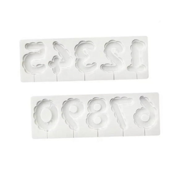 Balloon Numbers Silicone Molds Baking Tool Mousses Cake Decorating Molds for Making Chocolate, Candy, Candle, Soap