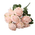 thumbnail image 3 of Flores artificiales 10 cabezas Sincero dalia para hogar boda fiesta, 3 of 4