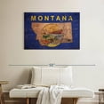 thumbnail image 2 of Elephant Stock State Map Over Montana Flag Wall Art - Horizontal Canvas Wall Art - Living Room Wall Decor - Flags Canvas - Blue And Gold Decor - 39" x 26", 2 of 8