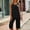 Black, variant on Women's Capri Pajama Sets Soft Cute Pjs Round Neck Sleeveless Capri Lounge Shorts Sleepwear XXL