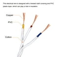 thumbnail image 4 of Unique Bargains Twisted Cloth Covered Wire 3 Core 18AWG 3.0m/9.84ft,Electrical Cable,White, 4 of 5