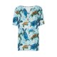 thumbnail image 4 of Puntoco 2024 Tops de verano para mujer, camisetas de verano para mujer, vacaciones, cuello en V, camisas de manga corta, casual, suelta, primavera, vintage, estampado floral, cómoda túnica, 4 of 5